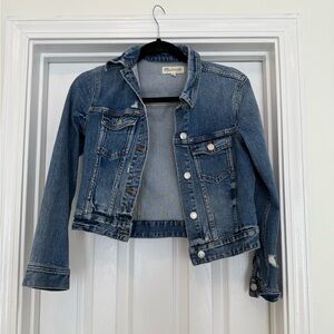 Madewell Distressed Light Blue Denim Jacket